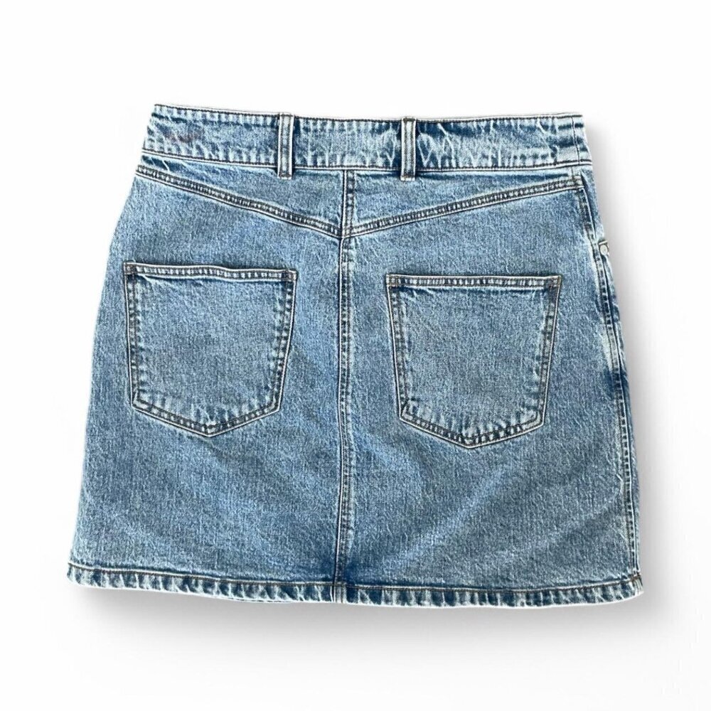 Pilcro By Anthropologie Denim Mini Skirt Womens Size 4 Blue - Picture 3 of 7